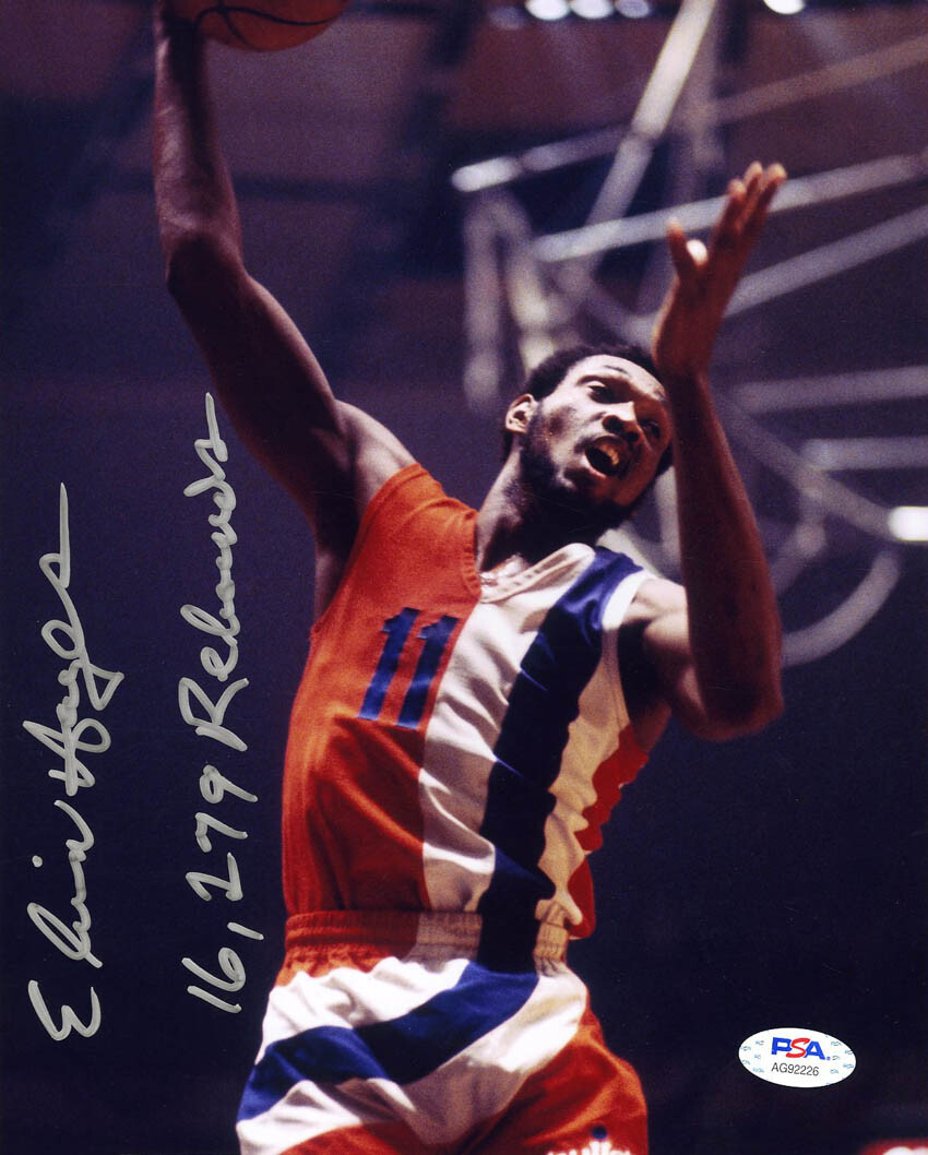 Elvin Hayes Autographed Signed Washington Bullets 8x10 Photo + Rebounds PSA/DNA 