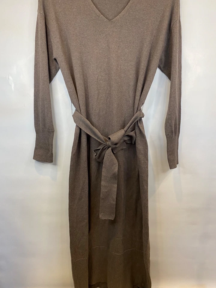 Vestido Suéter RAILS Talla Pequeña Margot Marrón Latte Tejido Algodón Cachemira Midi Usado en Excelente Condición Foto 4 de 4