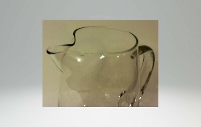 Vintage Clear Glass Pitcher Carafe Handle & Curved Spout 10 cups Water  Juice | eBay