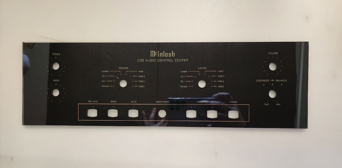 McIntosh C36 Glass Faceplate 17