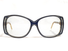 Vtg 70s Oversized Blue Womens frames Mademoiselle De Sunglasses France Nice Rare