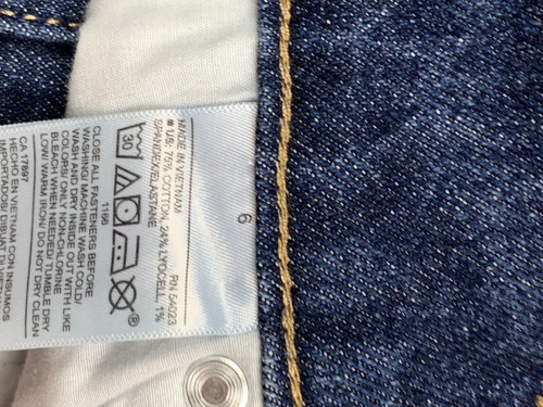 Jeans donna Old Navy vita alta slouchy taglio dritto effetto invecchiato blu taglia 6 - Foto 6 di 11