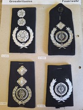 4x Angleterre UK Épaule Pièces Uniforme Pompiers Pompiers Insigne