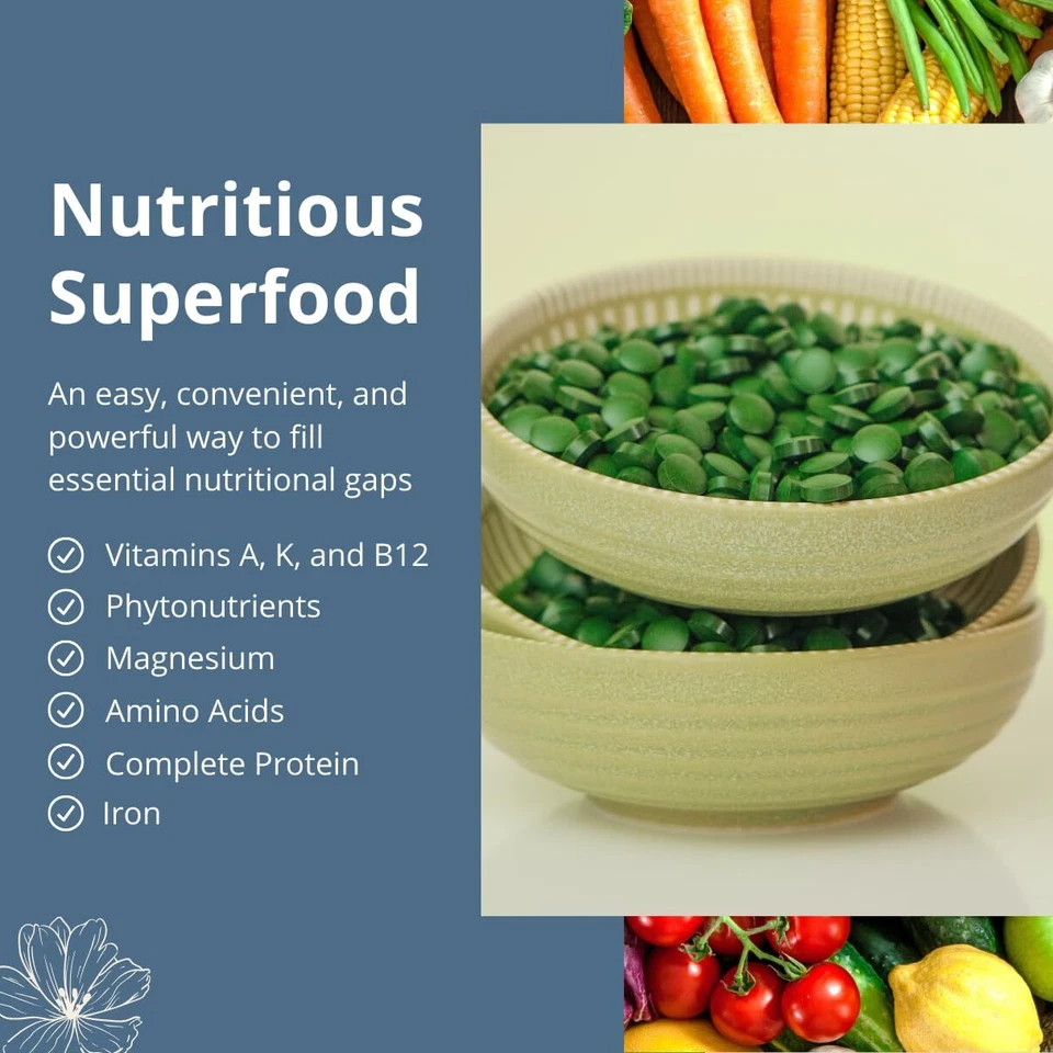 Nutrex Hawaii Pure Hawaiian Spirulina 500 mg Vegan Supports Immune System Hea... - Image 4 of 4