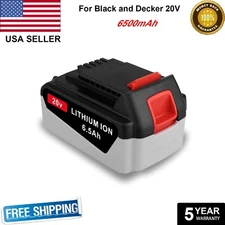20V 6.5Ah For Black and Decker 20V Lithium Battery LBXR20 LB20 LBX20 LBXR20B-2