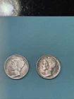 2* 1916-D * MERCURY SILVER DIME * FROM ORIGINAL COLLECTION