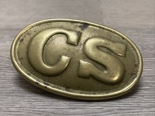 REPRODUCTION CONFEDERATE CS OVAL CIVIL WAR BELT BUCKLE G 1960 STAMPED