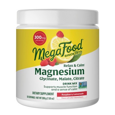 11/26 Megafood Relax + Calm Magnesium Powder - Highly Absorbable Magnesium Glyci