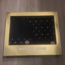 Michael Kors Hat and Scarf Gift Set of 2pcs Black/Gold MSRP 98 NIB HTF