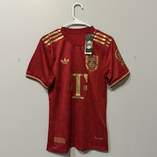 Bayern 24/25 Anniversary Soccer Jersey Size S Red Gold