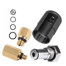 For 6.0L Ford Powerstrok IPR Valve Socket + Air Test Fitting + Fuel Rail Adapter