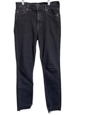 Citizens Of Humanity Rocket Skinny Jeans Size 27 High Rise Frayed Hem Black