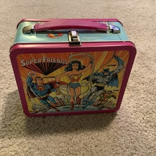 Vintage Super Friends Aladdin Metal Lunch Box With Thermos 1976