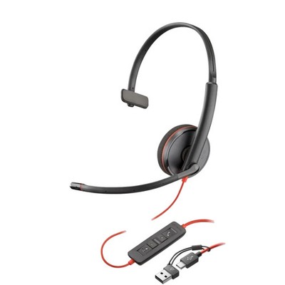 Plantronics POLY Blackwire 3210 Headset Wired Head-band USB Type-A Black