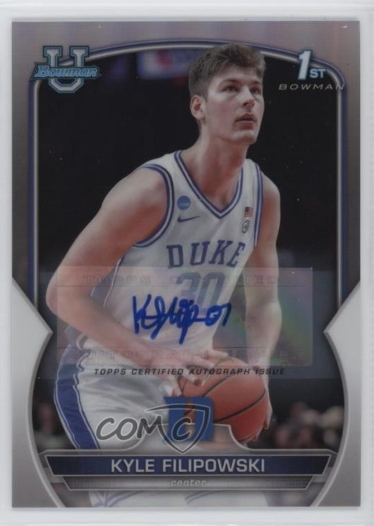 2022-23 Bowman U Chrome Prospect Refractor 39/499 Kyle Filipowski #47 Auto n0j