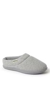 Dearfoams Women's Lacey Rib Knit House Shoe Clog Slipper - Light Heather