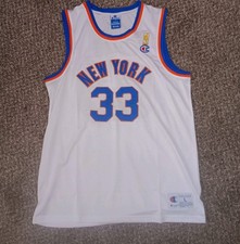 Large Patrick Ewing White New York Knicks Champion NBA Basketball Jersey New