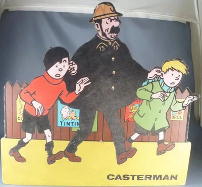 Quick & Flupke - PLV Carton Floqué Casterman - Quick, Flupke & l'Agent n°15 - Photo 1/4