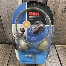 RCA HP242 Neckband Headphones with Color Caps Single-Sided Cord 2003 SEALED