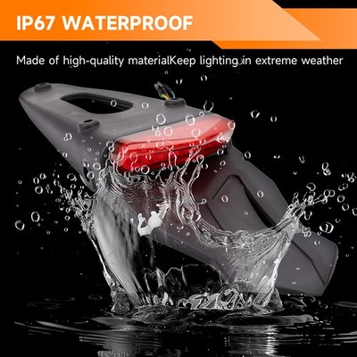 12V Motorcycle LED Lamp Rear Fender Brake Tail Light Dirt Bike Dual Sport Black