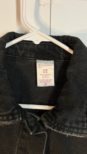 No Boundaries Jacket Women Black Drawstring Elastic Waist Button Pockets #127 - Picture 6 of 8