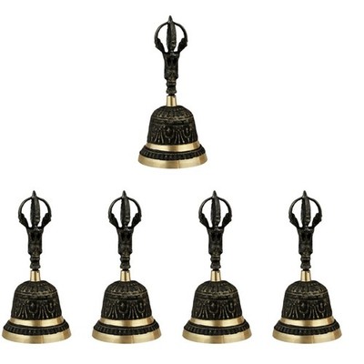 5 Pieces Griff-handglocke Metallglocke Heimdekoration Dekorative