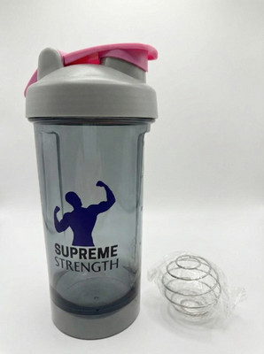 Supreme Strength Protein Shaker Bottle/ Gray