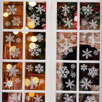 Glitzer Schneeflocken Weihnachtsdeko Fenster Silber, 54 StüCk Fensterbilder Weih