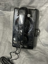 Rotary Dial Telephone Western Electric Bell System Black Wall Mount 554 Repair