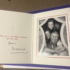 King Charles III Signed Autograph Christmas Card with original envelope