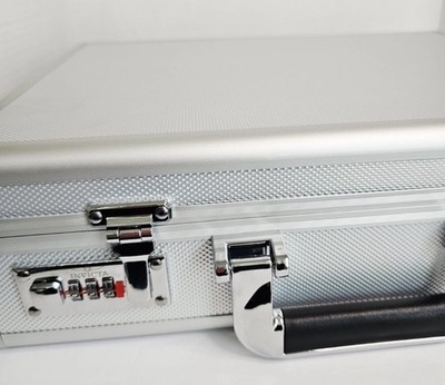 New Invicta Watch 18 Slot Aluminum Briefcase Silver Combination