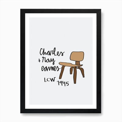 Eames Plywood Chair Art Print Framed Wall Art Poster Canvas Print Picture