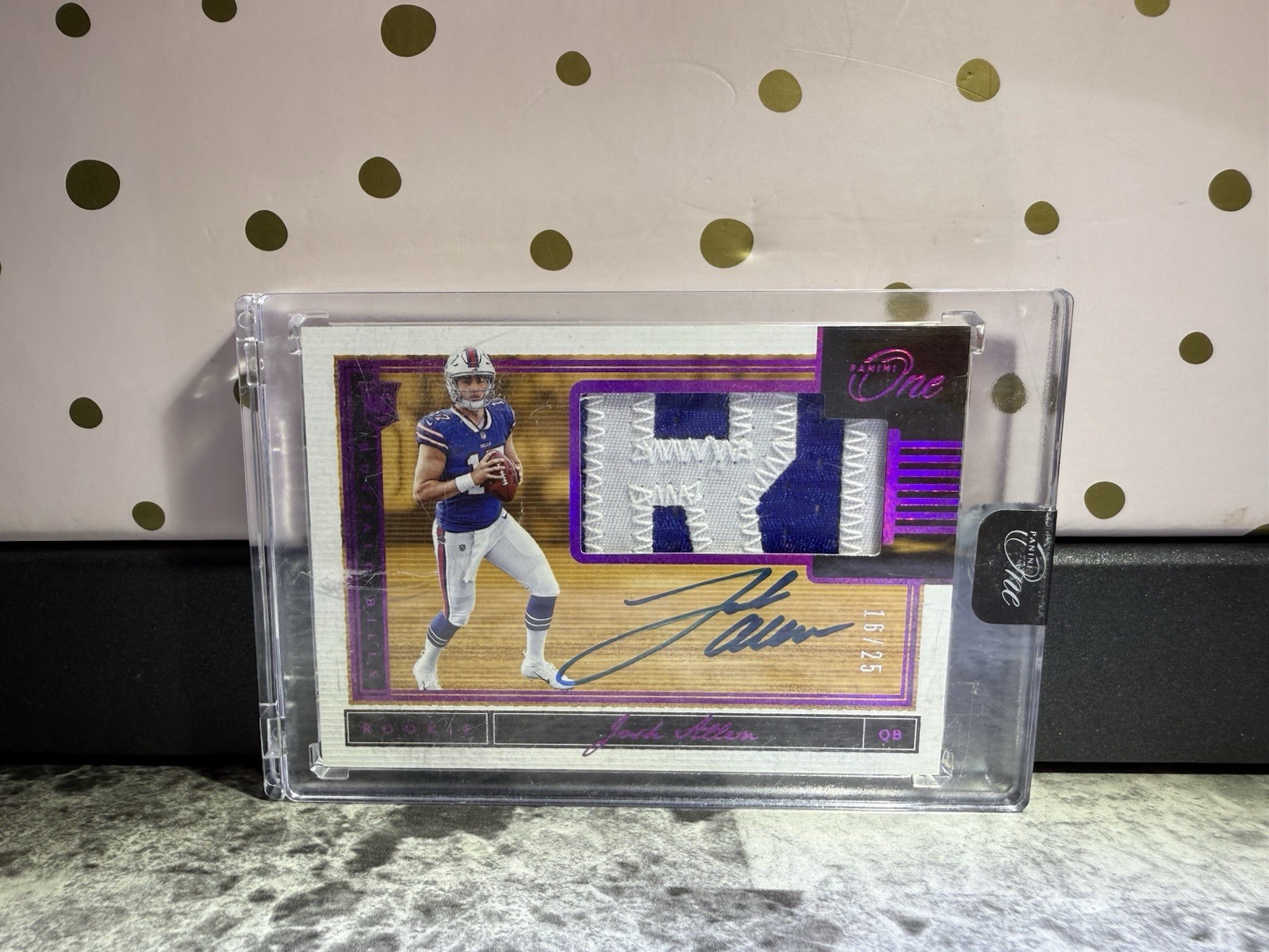 Josh Allen Panini One #1 Patch Autograph-Red