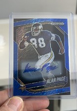 2025 Panini Prizm Black - Alan Page #85 Blue Shimmer Prizm Autographs /15 (AU)