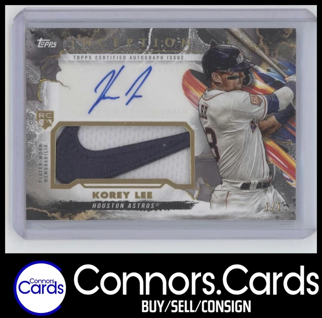 Korey Lee Rookie Auto 2023 Topps Inception #IAP-KL Patch Nike Logo 1/1 Astros