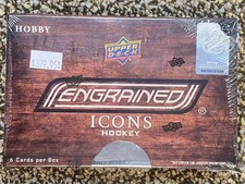 2024-25 UD Engrained Icons NHL hockey sealed pack hobby 6 card box auto +++ ???