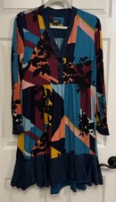 Maeve Anthropologie Women's Women's Dress Gillian Abstract Long Sleeve Size S