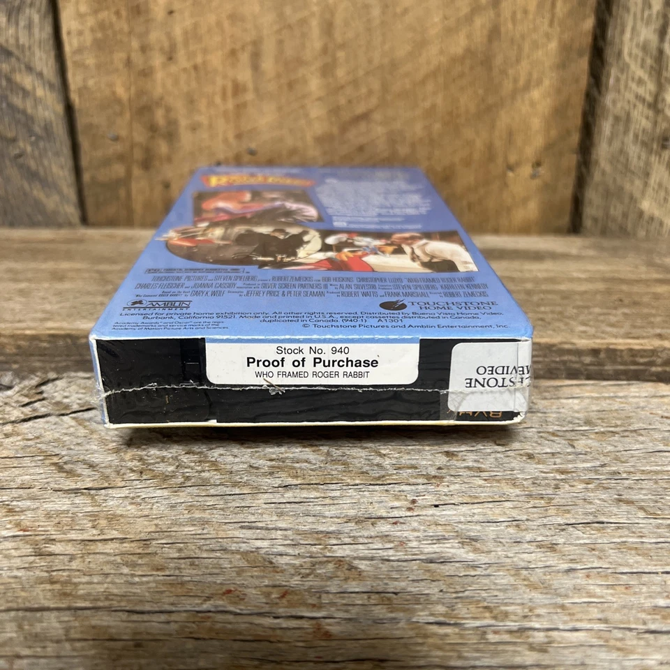 WHO FRAMED ROGER RABBIT VHS (New) 1988 Touchstone Pictures (Factory Sealed) - Image 3 of 3