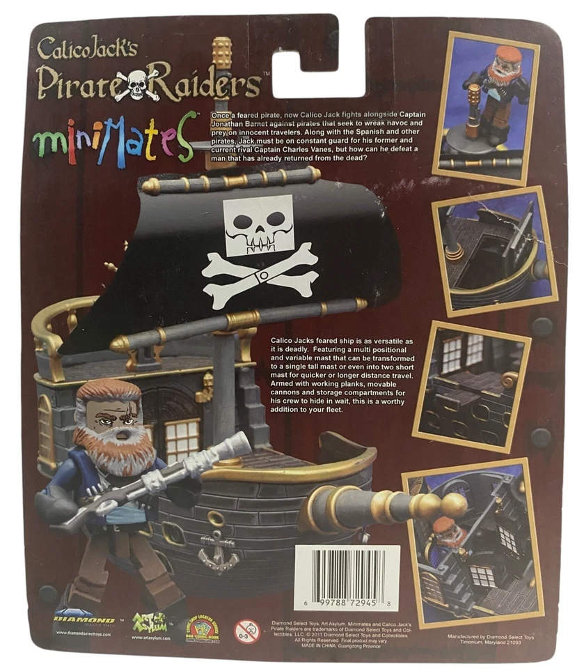 Minimates Calico Jack's Pirate Raiders Barco con Figura Cartógrafo No Muerto NUEVO Foto 2 de 3