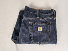 Carhartt Holter Relaxed Fit Straight Leg Denim Jeans 38X30 Men's Blue Medium