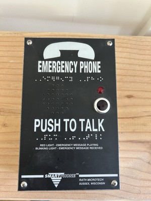 Rath Help Emergency ELevator Phone Push To Talk Red Light Message Playing Parts