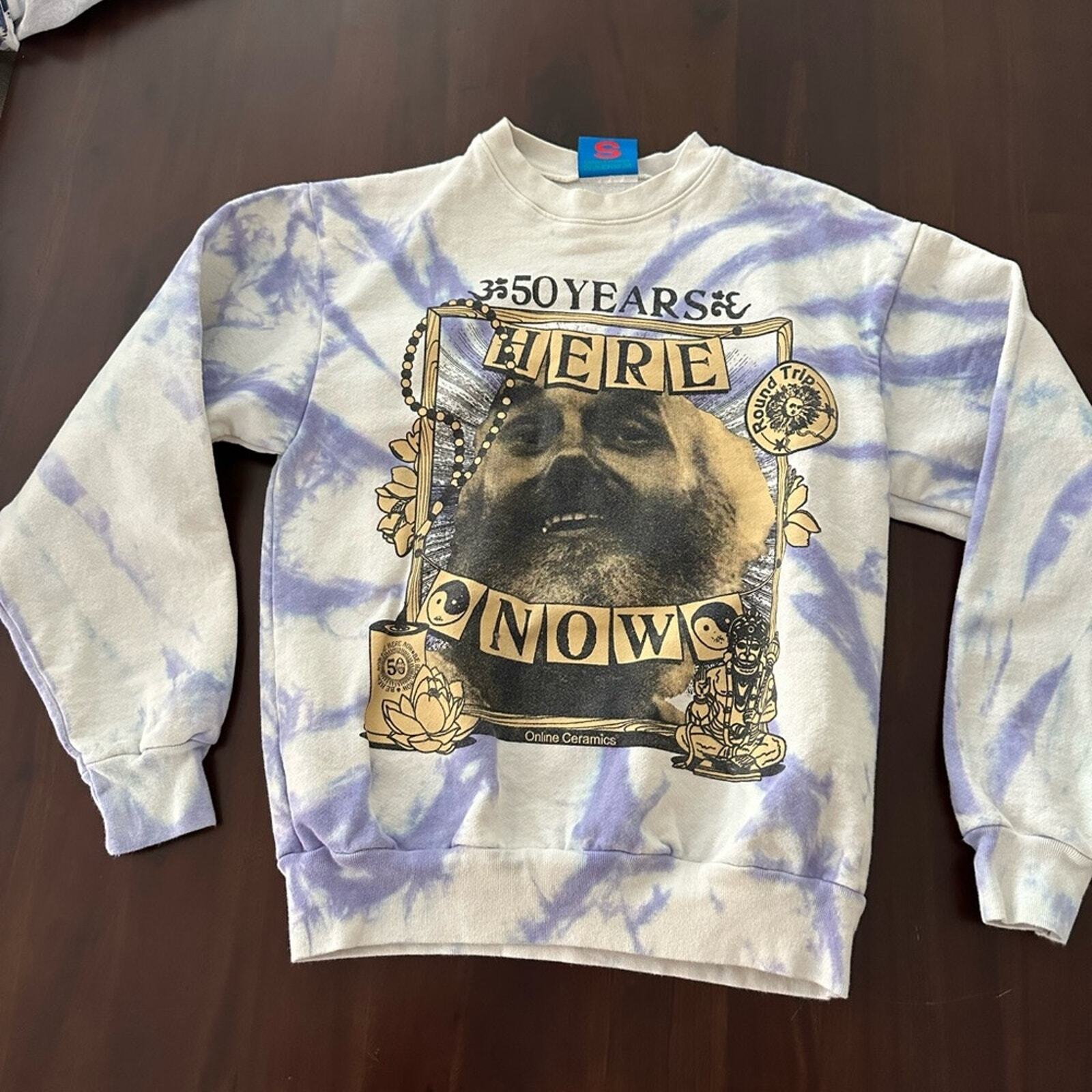 Online Ceramics Ram Dass 50 Years Tie Dye Here Now Crewneck Sweatshirt - Sold Out-image