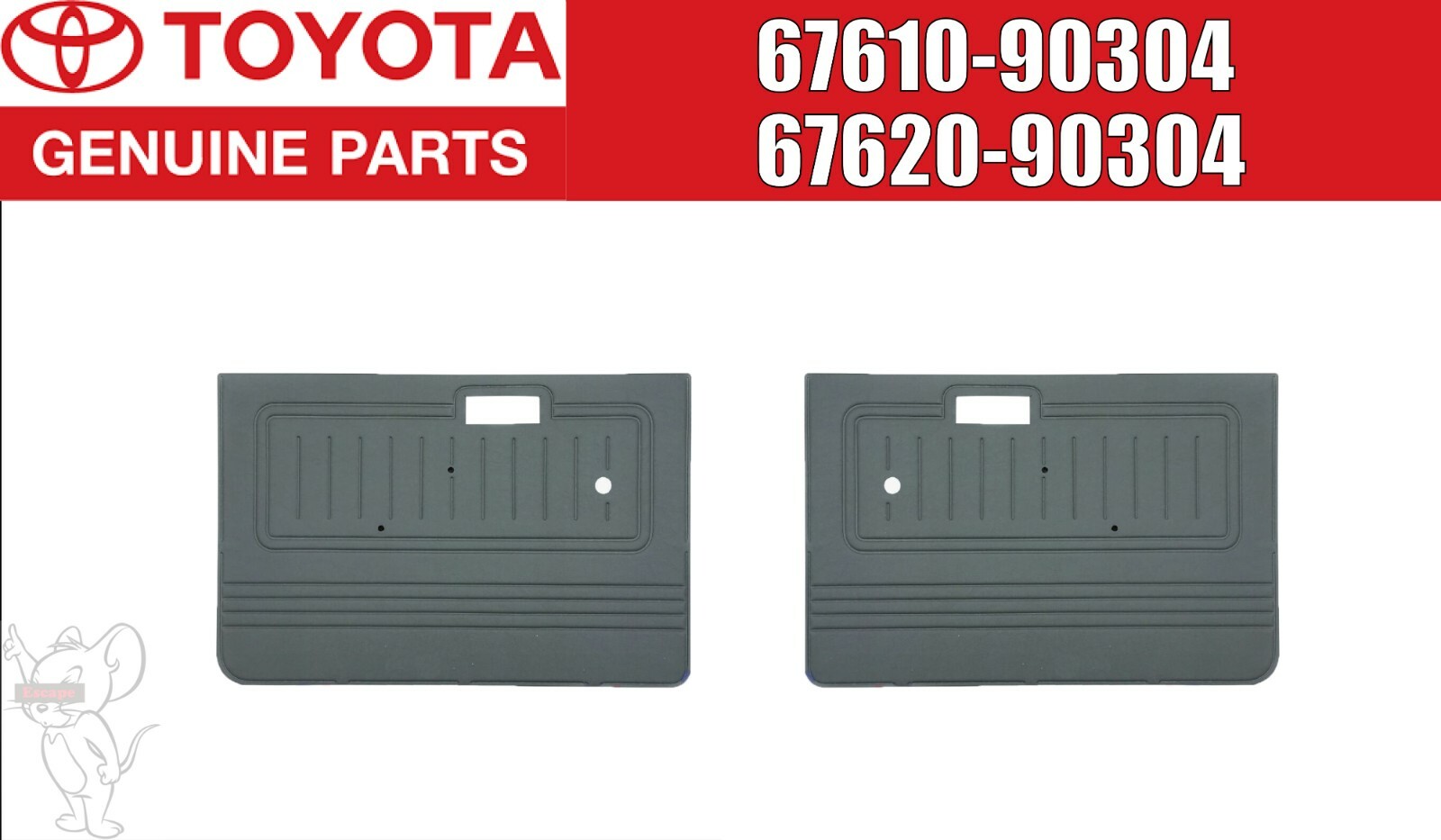 Toyota Land Cruiser FJ40 BJ40 1969-1986 Door Panel Trim Board SET - Foto 10