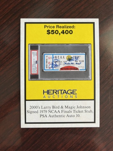 2022 Aste Patrimonio PROMO Nazionale 1979 Biglietto Finali NCAA Larry Bird Magic * - Foto 1 di 2