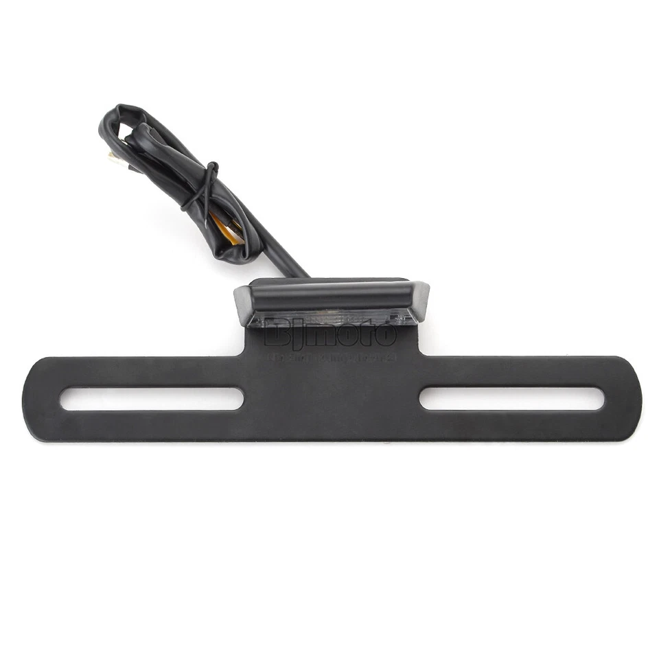 LED Rear Tail Light Motorcycle License Plate Brackets CNC Aluminum Number Plates Foto 4 de 4