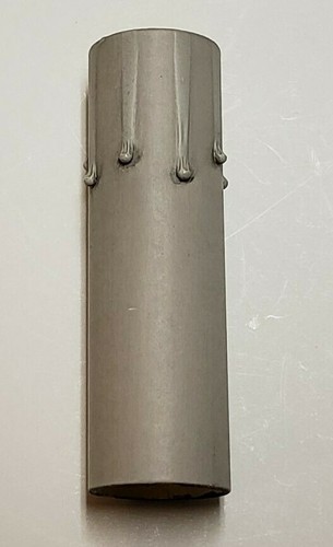 3" FOGLIA ARGENTO CARTONE COPRICANDELE LAMPADARIO CANDELABRO PRESA 19978KJB - Foto 1 di 4