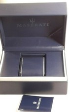 MASERATI-SCATOLA PER OROLOGIO-VINTAGE + GARANZIA-RARE WATCH BOX-CASE-USATA