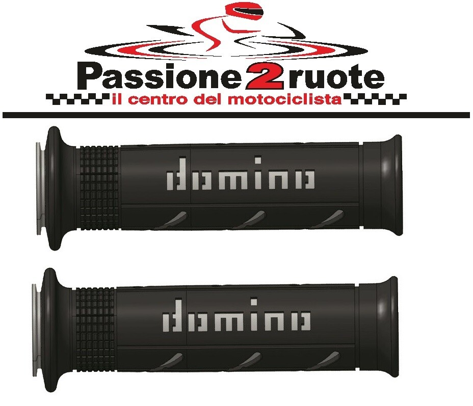 Domino XM2 Black Gray Grips Moto Guzzi Stelvio Nevada V7 Sport