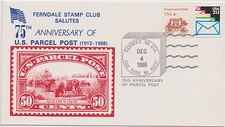 US 1988 75th Anniversary Parcel Post Ferndale Michigan Stamp Club Event Cover |