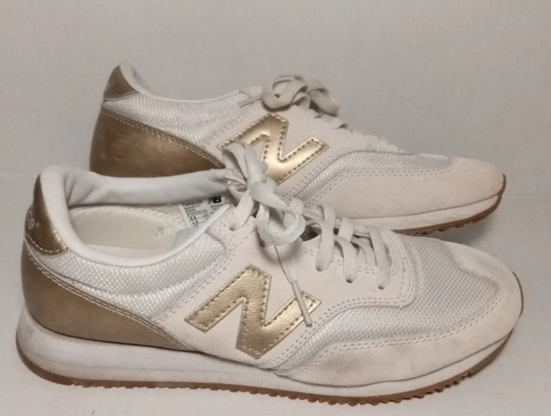New balance white gold clearance sneakers